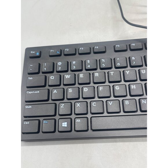 dell keyboard USB wire kb-216 black slim READ - Picture 4 of 11